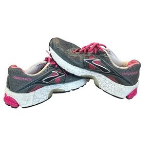 Brooks Gray and Pink Athletic Running Shoes